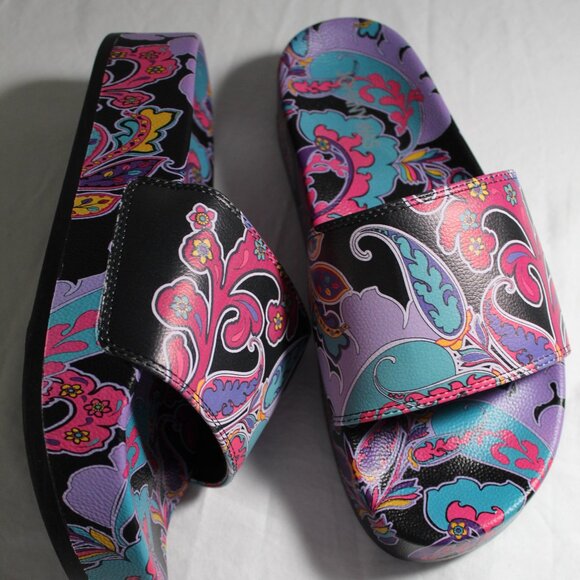 NWT Johnny Was Biya JWLA Fatima Pool Platform Slides Slip Ons Sandals Flats - Picture 3 of 5